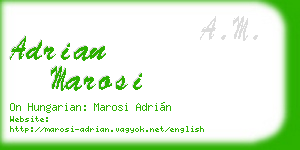 adrian marosi business card